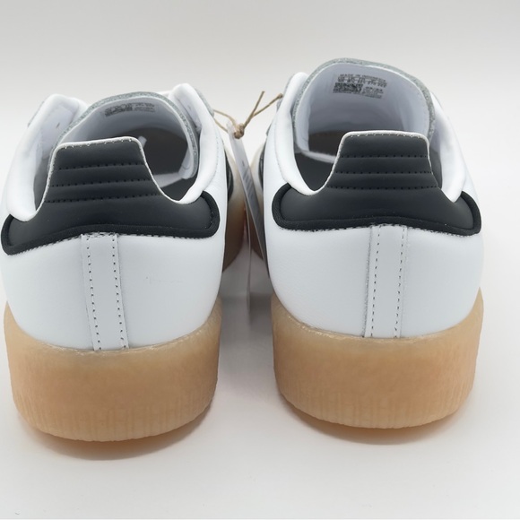 Women’s Adidas originals SAMBAE Sneakers White/Black/Gum IG5744 leather Size 10 - Picture 3 of 12